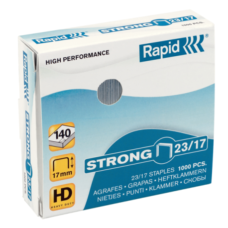 Zszywki Rapid 23/17 Strong - opakowanie 1.000 sztuk
